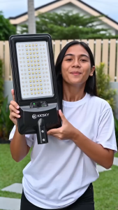 KKSKY All-in-One Solar Street Light heavy duty Buy 1 take 1 1000 watts with Solar Panel Outdoor IP67 Waterproof 100-1500W 3 CCT High quality floodlight with Type-C Rechargeable PIR Motion Sensor remote control