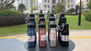 Botol Minum Stainless Steel aestetic Panas Dingin Ukuran 600ml + Tali BOTOL Termos Vacuum klasik -5662