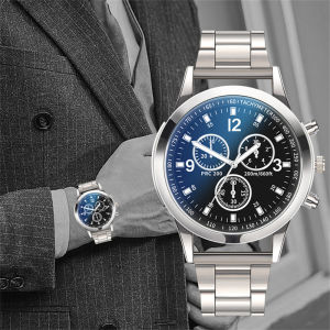 other | Fashion Mens Stainless Steel Watches Luxury Quartz Wristwatch Clock Men Business Casual Watch Relogio Masculino