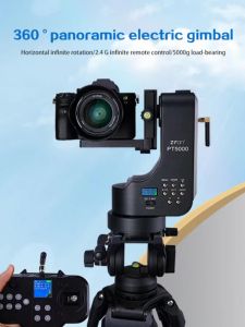 ZIFON PT5000 Wireless Remote Control Motorized Pan Tilt Panoramic Head Electric Gimbal 5KG Payload for DSLR Camera Smartphone