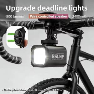 ESLNF Light Bicycle Accessories Electric Car Horn 800 2400 Mah Rechargeable Waterproof High Lumens Night Riding