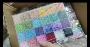 Manik Manik Pasir 1 Box - Manik2 Mote Payet Pasir Paket DIY 2MM