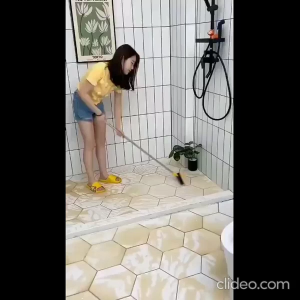 Sikat Lantai Kamar Mandi 2 in 1 / Sikat Toilet Gagang Panjang 2 in 1