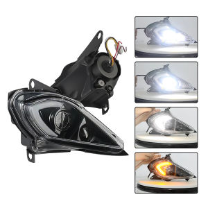 Bộ Chuyển Đổi Đèn Pha Yamaha Raptor 700R 250 350 H4 LED DRL Đèn Trước Tích Hợp Xi Nhan Cho YFZ450R Wolverine 450 2006-2023 ATV
