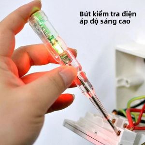 Bút Thử Điện Áp Xoay Chiều Không Tiếp Xúc Thông Minh Đồng Hồ Đo Điện Áp Máy Dò Điện Tua Vít Kèm Pin