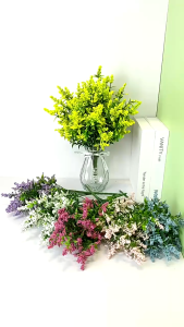 Artificial Green Plant Simulated Flower Plastic Lavender Flower Artificial Flower Home Wedding Outdo