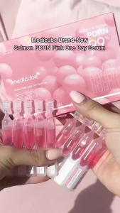 Medicube Salmon DNA PDRN Pink Peptide One Day Serum | 99% Salmon PDRN | 285Da Collagen & Glutathione | Brightening & Elasticity Boost Ampoule | Daily Use Ampoule Serum 10pcs