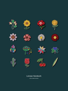 Handmade Embroidery Chest Pin