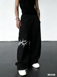 2026 Autumn and Winter Hot Selling Fashionable Hip-hop Gothic Texture Mens Casual Sports Outdoor Breathable Jogging Pants