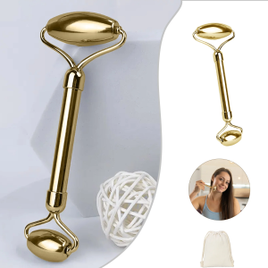 Bronze Facial Roller Massager Lifting Skin Tightening Face Beauty Tool