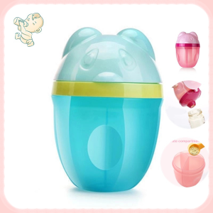 Portable Milk Powder Dispenser Container Cartoon Bear Three Lattice Compartment Food Storage Store Feeding Essentials