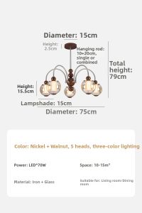 NSWR | Elegant Bamboo Shadow Chandelier for Living Room and Bedroom