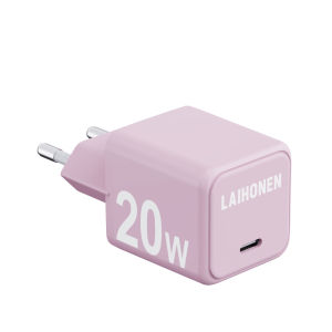 Pink 20W USB C Europe Plug Adapter for iPhone 14 14 Pro14 Pro Max 14 Plus13 12 11 XS XR X for Travel USBC Charger for Europe