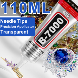 B7000 Mobile Phone Screen High-Strength Waterproof Adhesive Universal Phone Glass Bonding Agent Repair Point Drill Jewelry Rhinestone DIY Bonding Tool Anti-Clogging Needle Tube 15/25/50/110ml1-3pcs.
