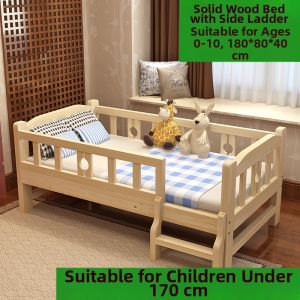 MOLORE | Solid Wood Toddler Bed with Safety Rail Princess Design