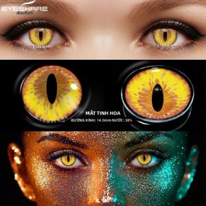 Lens Kính Áp Tròng Màu Halloween EYESHARE Xanh Dương Đỏ Tím Hồng Cosplay Anime Trang Điểm Mắt Dùng Một Năm Loại HEMA Đường Kính 14mm