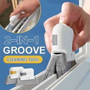 2 in 1 Groove Cleaning Tool Window Frame Door Groove Cleaning Brush Sliding Door Track Cleaning Tools Window Crevice Cleaner