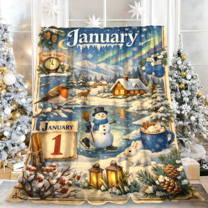 Beast Kingdom | Olive Roses Print Festive Fleece Fade Resistant Thick Warm Blanket Perfect for Fall Winter Holiday Season Home Decor