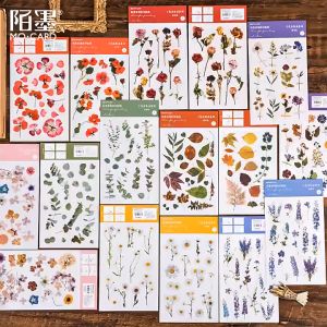 Sticker nhãn dán HOA LÁ TRONG SUỐT nông trại Mây trang trí sổ album nhật ký lưu bút bullet journal
