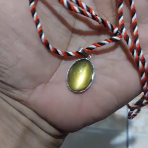 KALUNG TRIDATU LIONTIN BATU GOLDEN CYTRINE 18 MM