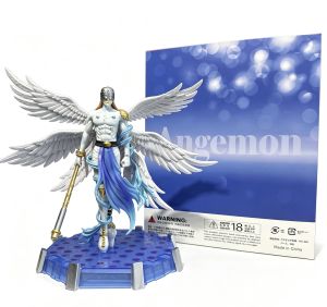 Bandai | Light‑Up Color Box Version Actual Shot Digimon Series Angemon & Angewomon GK Figure Anime Statue Ornament Trendy Toy Gift