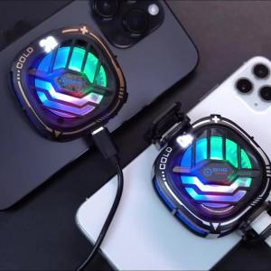 [🇵🇭 24h Delivery] Dollyy X76 Phone Cooler Magnetic Ice Cooling Fan Radiator Portable Rgb Colored Lights Tablet Adjustable Freezing Back Clip Gift Semiconductor Pubg Tiktok Game