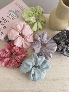 ริบบิ้นผ้าลายสก็อตสีสันสดใสสำหรับผู้หญิง ยางยืดหางม้าสูง ยางยืดหางม้าสูง ริบบิ้นผ้าลายสก็อต ริบบิ้นแฟชั่น