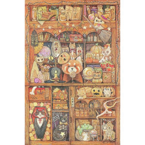 500/1000/1200/2000PCS Halloween Cabinets Jigsaw Puzzle Paper Puzzle for Gameroom Bedroom Livingroom Decor Birthday Holiday Gift