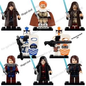 lego star wars clone Star Wars Anakin Obi Wan Skywalker Clone Trooper Minifigure Building Blocks