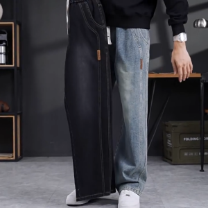 Quần Jean Nam Ống Rộng Cạp Chun Co Giãn Jean Nam Form Rộng Thoải Mái Quần Jean Rộng Nam Hot Trend Dễ Mặc