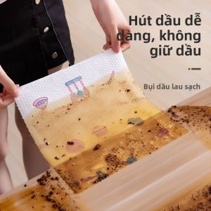 MONLEYTA | Khăn lau nhà dùng một lần Khăn lau nhà bếp Dụng cụ vệ sinh gia đình Màn giấy chuyên dụng cho nhà bếp Khăn lau nhà đơn giản