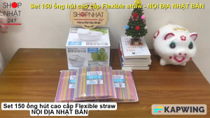 Set 150 chiếc ống hút Flexible Straw nội địa Nhật Bản