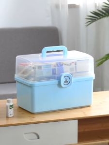 กล่องแพทย์ตลับใส่ยา ชูดปฐมพับาล กล่องใส่ยาพกพา ขนาดใหญ่ กล่องเก็บของ ตลับยา กล่องใส่ยาสามัญประจำบ้าน กล่องเก็บยา เหมาะสำหรับครอบครัว