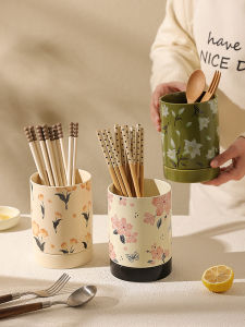 Hộp Đựng Thìa Gốm Sứ Cổ Điển Mới Hộp Đựng Thìa Chống Mốc Đĩa Đựng Thìa Bằng Thép Không Gỉ Hình Chữ Nhật Thiết Bị Nhà Bếp