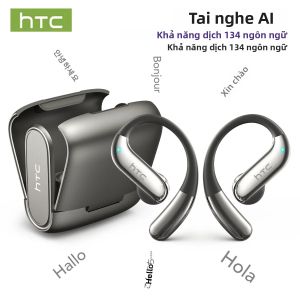 Tai Nghe Không Dây Bluetooth V6.0 HTC NE23 Tai Nghe Không Dây Bluetooth V6.0 AI Translator HD Call Tai Nghe Nhét Tai Mở Tai Nhẹ Nhàng Và Thanh Lịch Có Hộp Sạc