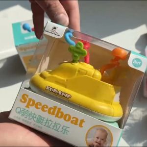 Payoe Multifungsi Pop It Teether Bayi Tarik Panjang Mainan Gigitan Bahan Silikon Bentuk Kapal Pesiar Mainan Edukasi Bayi Bpa Free