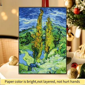 Van Gogh Saint-Rémy Poplars Artwork Jigsaw Puzzle 500/1000/1200/2000PCS Stress Relief Puzzle Wall Art Decor Gift