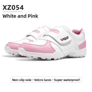 PGM Kids Golf Shoes Waterproof Sport Shoes for Boys And Girls with Magic Tape Easy to Put on And off Golf Shoes for Teens