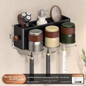ERMO | Giá Đựng Đồ Chải Răng Treo Tường Không Cần Khoan Inox Cổ Điển