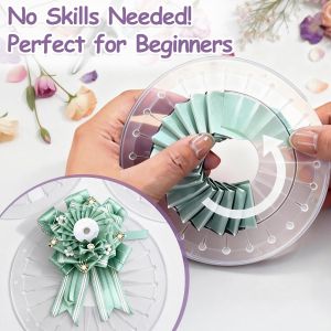 9cm 12cm 15cm Rosette Maker DIY Clear Ribbon Flower Making Tool Tabletop Figurines Ribbon Flowers Ribbon Rosette Maker