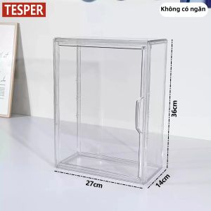 Hộp Đựng Đồ Labubu Bằng Acrylic Trong Suốt 1/2/3 Tầng Hộp Trưng Bày Chống Bụi Tủ Để Bàn Dùng Để Sắp Xếp Đồ Dùng Gia Đình