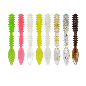 Floating Root Fishing Leaf Worm Lure 4.6/0.5G Black Pit Weever Small Soft Bait Soft Worm Freshwater Seawater Lure