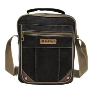 Tas Selempang Kanvas Pria Baevack Evan Khaki Ori / Tas Bahu Canvas Cowok / Slingbag