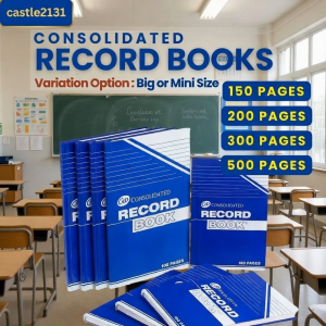 Consolidated Record Notebook 150 200 300 500 Pages Mini Big Size for Office School