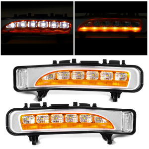 Đèn Sương Mù Chạy Ban Ngày DRL 3 Màu Vàng Kép Cho Ford Edge 2011-2014 Chất Liệu ABS Trắng Độ Sáng Cao 3400LM