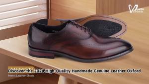 Handmade Oxford Dress Shoes Full-Grain Leather for Men Daily Business Shoes