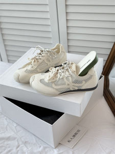 IG Retro Laced Casual Sports White Shoes Womens Dequn Agan Shoes 2025 Spring New Fashion Comfortable Slow Running Shoes