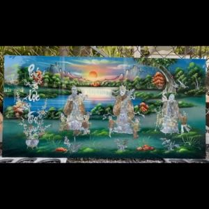 { Siêu sale Xả kho } Tranh sơn mài Phúc Lộc Thọ cẩn ốc xà cừ cao cấp size 50x100 cm treo tường trang trí nhà cửa văn phòng quà tặng tân gia tặng dịp Lễ Tết đầy ý nghĩa