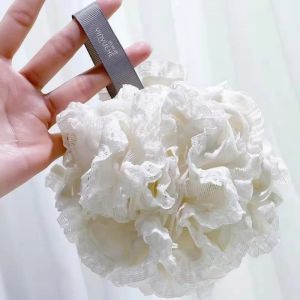 Soft Lace Bath Scrubber Large Sponge Flower Exfoliating Body Brush Puff Bath Shower Mesh Ball
