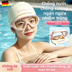 QIAOYANMEI | Anti-Fog Waterproof Anti-UV Large Frame Adult Swimming Goggles Set